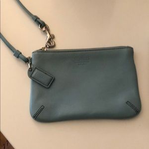 Coach Wristlet Gently Used Light Blue